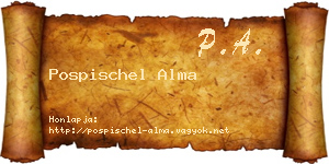 Pospischel Alma névjegykártya